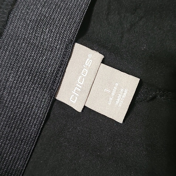 Chico's Black Ankle Cropped Pants Sleek High Waist Tailored Design Size 1 - Picture 4 of 6